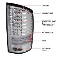 Spec'D Tuning Products - Spec-D 2002-2006 Dodge RAM V2 LED Tail Lights (Chrome Housing/Clear Lens) - Image 7