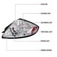 Spec'D Tuning Products - Spec-D 2006-2011 Mitsubishi Eclipse LED Tail Lights (Chrome Housing/Clear Lens) - Image 6