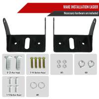 Spec'D Tuning Products - Spec-D Universal 12V/55W H3 Projector Fog Lights Kit w/ Mounting Brackets (Black Metal Housing/Glass Lens) - Image 4