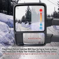 Spec'D Tuning Products - Spec-D 1999-2015 Ford F-250/F-350/F-450/F-550 Power Adjustable, Heated, & Manual Extendable Towing Mirrors w/ Amber Lens Turn Signal Lights - Image 8