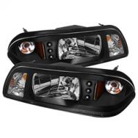 Spyder Auto - Spyder Ford Mustang 87-93 1PC LED (Replaceable LEDs)Crystal Headlights Black HD-YD-FM87-1PC-LED-BK - Image 1