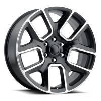FR 76 - Ram Truck 1500 Replica Wheel 22x9 6x5.5 ET15 77.8CB Satin Black Machine Face