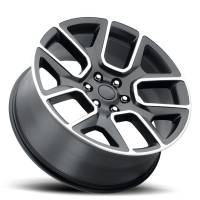 Factory Reproductions Wheels - FR 76 - Ram Truck 1500 Replica Wheel 22x9 6x5.5 ET15 77.8CB Satin Black Machine Face - Image 2