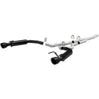 MagnaFlow Exhaust Products - MagnaFlow Cat-Back 15-16 Ford Mustang 2.3L L4 Competition SS 3in Dual Split Rear 4.5in Black Tips - Image 1