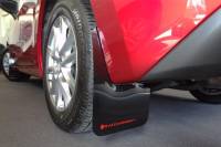 Rally Armor - Rally Armor 2014+ Mazda3/Mazdaspeed3 UR Black Mud Flap w/ White Logo - Image 2