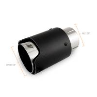 Mishimoto - Mishimoto Carbon Fiber Muffler Tip 2.5in Inlet 3.5in Outlet M Polished - Image 2