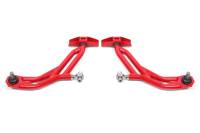 BMR 10-14 Ford Mustang Adj. Lower A-Arms Delrin/Rod End w/ 19mm STD. Ball Joint - Red