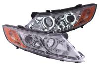 ANZO Headlights, Tail Lights and More  - ANZO 2011-2013 Kia Optima Projector Headlights w/ Halo Chrome (CCFL) - Image 3