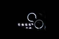 ANZO Headlights, Tail Lights and More  - ANZO 2006-2008 Dodge Ram 1500 Projector Headlights w/ Halo Black - Image 2