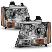 ANZO Headlights, Tail Lights and More  - ANZO 2007-2014 Chevy TahOE Crystal Headlight Chrome Amber(OE) - Image 2