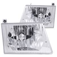 ANZO 1992-2006 Ford Econoline Crystal Headlights Chrome