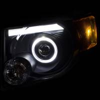 ANZO Headlights, Tail Lights and More  - ANZO 2008-2012 Ford Escape Projector Headlights w/ Halo Black - Image 2