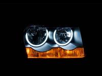 ANZO Headlights, Tail Lights and More  - ANZO 2005-2010 Chrysler 300 Crystal Headlights w/ Halo Black (CCFL) - Image 2