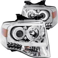 ANZO Headlights, Tail Lights and More  - ANZO 2007-2014 Ford Expedition Projector Headlights Chrome - Image 1