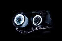 ANZO Headlights, Tail Lights and More  - ANZO 2005-2010 Chrysler 300C Projector Headlights w/ Halo Black (CCFL) G2 - Image 2