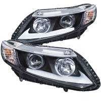 ANZO Honda Civic 2DR 12-13 / 4DR 12-15 Projector Headlights w/ U-Bar Chrome