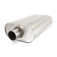 Mishimoto - Mishimoto Universal Muffler with 2.5in Center Inlet/Outlet - Brushed - Image 1