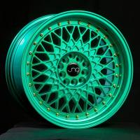 JNC Wheels Rim JNC031 Candy Green Gold Rivets 17x9 5x100/5x114.3 ET30