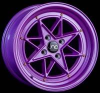 JNC Wheels Rim JNC025 Candy Purple Gold Rivets 15x8 4x100 ET25