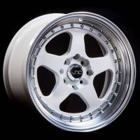 JNC Wheels Rim JNC010 White Machined Lip 15x8 4x100/4x114.3 ET20