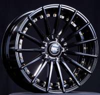JNC Wheels Rim JNC042 Gloss Black Gold Rivets 19x10.5 5x114.3 ET30