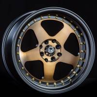 JNC Wheels - JNC Wheels Rim JNC010 Matte Bronze Black Lip Gold Rivets 17X9 4X100/114.3 ET25 - Image 2