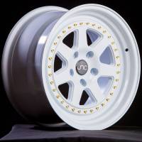 JNC Wheels - JNC Wheels Rim JNC048 WHITE WITH GOLD RIVETS 17x8 4x100 ET30 - Image 2