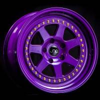 JNC Wheels Rim JNC048 CANDY PURPLE WITH GOLD RIVETS 16x8 4x100 ET25