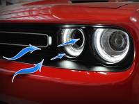 aFe Power (Advanced FLOW Engineering) - aFe Dynamic Air Scoop 2015 Dodge Challenger V6-3.6 / V8-5.7/6.4L HEMI - Blue - Image 5