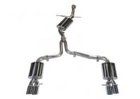 AWE Audi B8 A4 Touring Edition Exhaust - Quad Tip Polished Silver Tips - Does Not Fit Cabrio