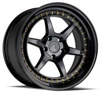 AodHan Wheels - Aodhan Wheels Rim DS09 18x9.5 5x114.3 73.1CB ET15 Gloss Black W /Gold Rivets - Image 1