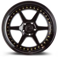 AodHan Wheels - Aodhan Wheels Rim DS09 18x9.5 5x114.3 73.1CB ET15 Gloss Black W /Gold Rivets - Image 2