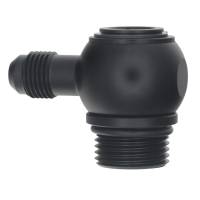 DeatschWerks - DeatschWerks 10AN ORB Male to 6AN Male Flare Low Profile 90-Degree Swivel - Anodized Matte Black - Image 1