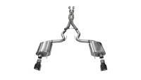 CORSA Performance - Corsa 2015-2017 Ford Mustang GT 5.0 3in Cat Back Exhaust Black Dual Tips (Sport) - Image 1
