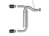 aFe Power (Advanced FLOW Engineering) - aFe Vulcan 3in 304 SS Axle-Back Exhaust 2021 Ford Bronco L4-2.3L (t)/V6-2.7L (tt) w/ Carbon Tips - Image 2