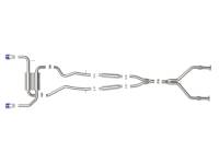 aFe Power (Advanced FLOW Engineering) - aFe 14-15 Infiniti Q50 V6 3.7L Takeda 2-1/2in 304 SS Cat-Back Exhaust System w/ Blue Flame Tips - Image 2