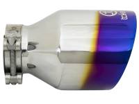 aFe Power (Advanced FLOW Engineering) - aFe Takeda 304 Stainless Steel Clamp-On Exhaust Tip 2.5in. Inlet / 4.5in. Outlet - Blue Flame - Image 2