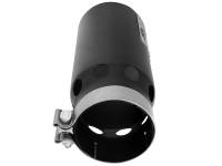 aFe Power (Advanced FLOW Engineering) - aFe SATURN 4S 4in SS Intercooled Exhaust Tip - Black 4in In x 5in Out x 12in L Bolt-On - Image 4
