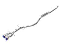 aFe Takeda 2.5in 304SS Cat-Back Exhaust System 17-20 Honda Civic SI Coupe L4-1.5L (t) - BL Flame Tip