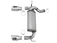 aFe Power (Advanced FLOW Engineering) - aFe Rebel Series 2.5in 409 SS Axle-Back Exhaust w/Polished Tips 07+ Jeep Wrangler (JK) V6 3.6L/3.8L - Image 4