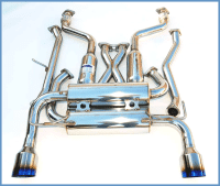 Invidia - Invidia 09+ FX35 2/4WD Gemini Single Layer Titanium Tip Cat-back Exhaust - Image 1