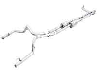 AWE 22-23 GMC Sierra 1500 AT4X 6.2L 0FG Catback Split Dual (Flat Bumper) - Bashguard(No Tips)