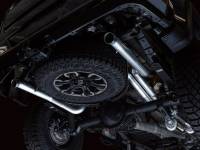 AWE Tuning - AWE 22-23 GMC Sierra 1500 AT4X 6.2L 0FG Catback Split Dual (Flat Bumper) - Bashguard(No Tips) - Image 8