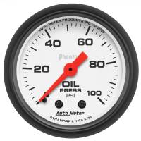 AutoMeter Phantom 52mm 0-100 PSI Mechanical Oil Pressure Gauge