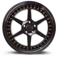 AodHan Wheels - Aodhan Wheels Rim DS09 19x9.5 5x114.3 73.1CB ET22 Gloss Black W /Gold Rivets - Image 2