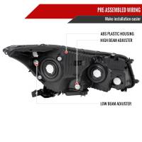 Spec'D Tuning Products - Spec-D 2008-2012 Honda Accord Sedan Factory Style Crystal Headlights w/ Amber Reflector (Matte Black Housing/Clear Lens) - Image 5