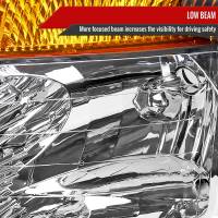 Spec'D Tuning Products - Spec-D 2004-2015 Nissan Titan/ 2004-2007 Armada Factory Style Headlights w/ Amber Reflectors (Chrome Housing/Clear Lens) - Image 1