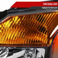 Spec'D Tuning Products - Spec-D 2004-2015 Nissan Titan/ 2004-2007 Armada Factory Style Headlights w/ Amber Reflectors (Chrome Housing/Clear Lens) - Image 3