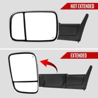 Spec'D Tuning Products - Spec-D 1998-2001 Dodge RAM 1500/1998-2002 RAM 2500/3500 Chrome Power Heated Towing Mirrors With Clear Lens LED Turn Signal - Image 1