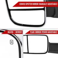 Spec'D Tuning Products - Spec-D 1998-2001 Dodge RAM 1500/1998-2002 RAM 2500/3500 Chrome Power Heated Towing Mirrors With Clear Lens LED Turn Signal - Image 2